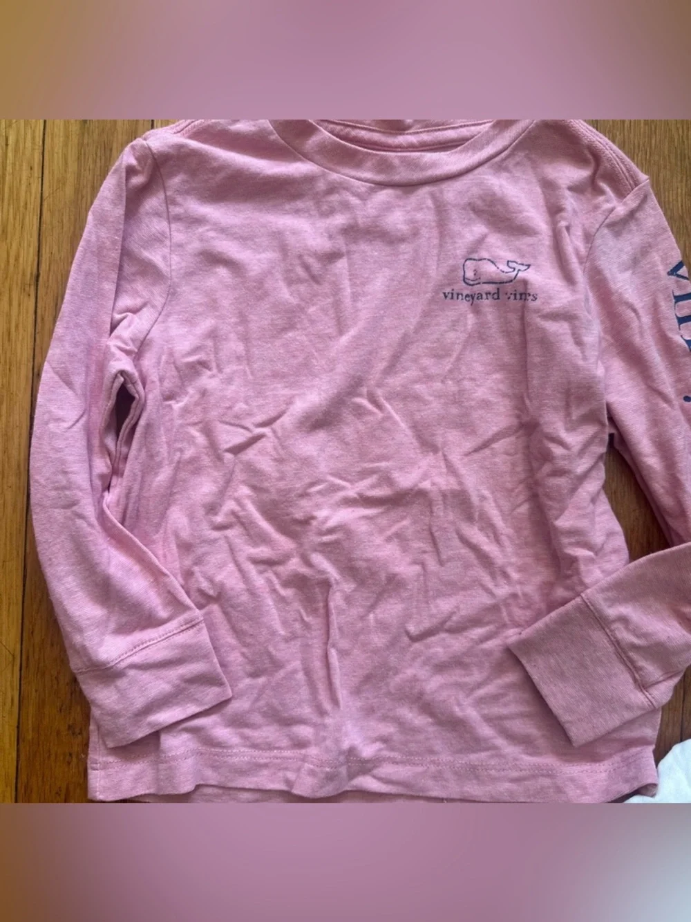 Vineyard Vines Pink Long-Sleeve Crewneck Tee, size small and 4t LIKE NEW